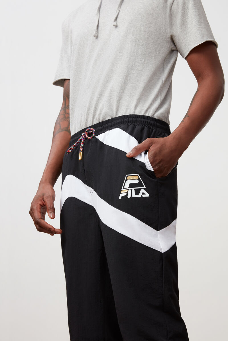 Fila Grant Hill Zenith Woven Pant Byxor Herr Svarta Vita Svarta | MUtHd81MOlS