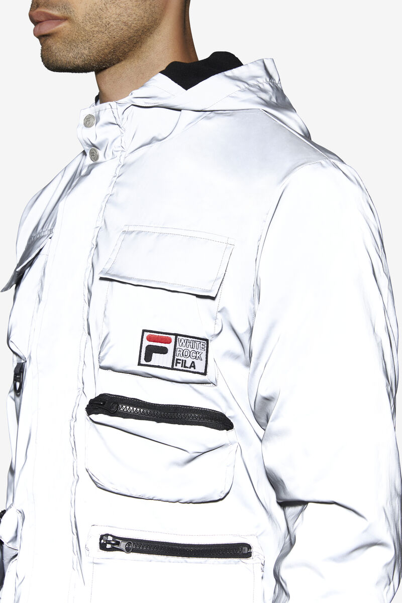 Fila Grivola Shell Jacket Jacka Herr Silver | MU8WnIxHiNa