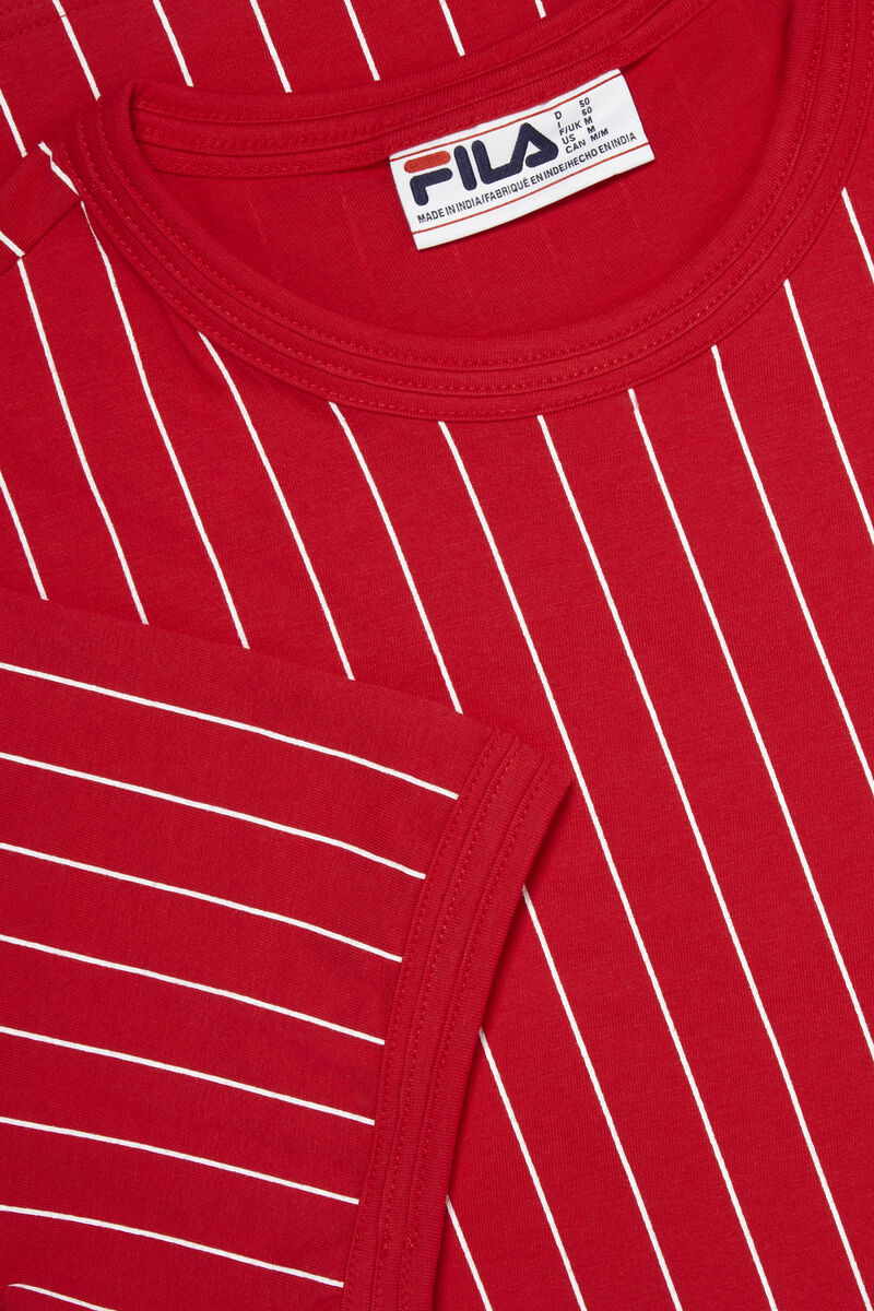 Fila Guillo T-shirt Herr Röda Vita | sfUhVfJHM5G