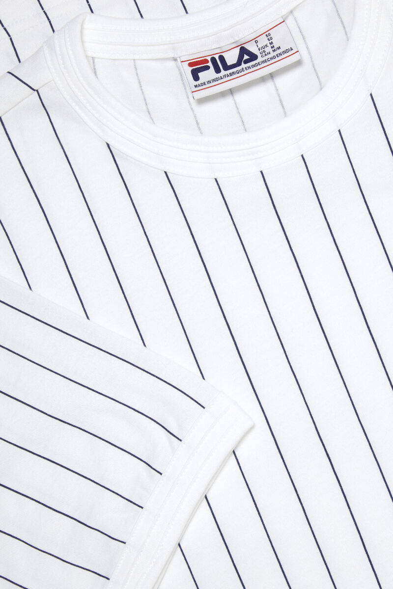 Fila Guillo T-shirt Herr Vita Marinblå | 1QktEcOlLUE