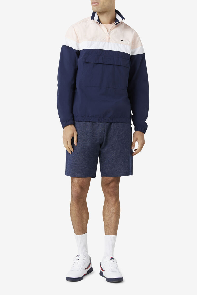 Fila Halama 1/4 Zip Jacket Jacka Herr Rosa Marinblå Vita | p9j61eQUs5m