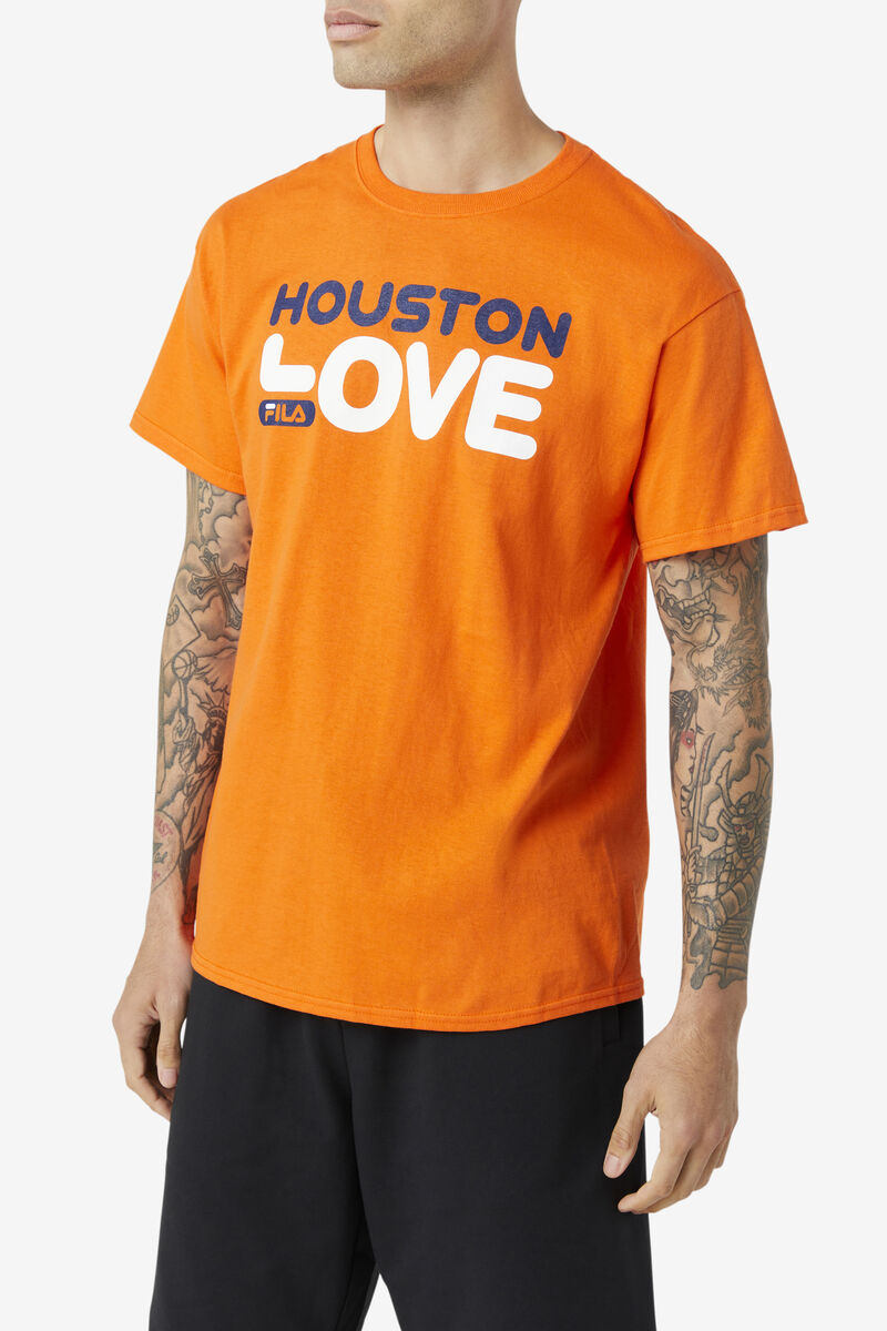 Fila Houston Love T-shirt Herr Orange | 6fcVwLUWCH9