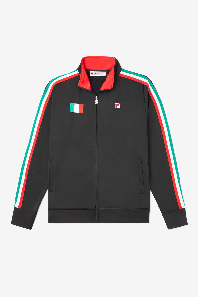 Fila Italy Track Jacket Träningsoverall Dam Svarta Röda | irWRCGbFbeY