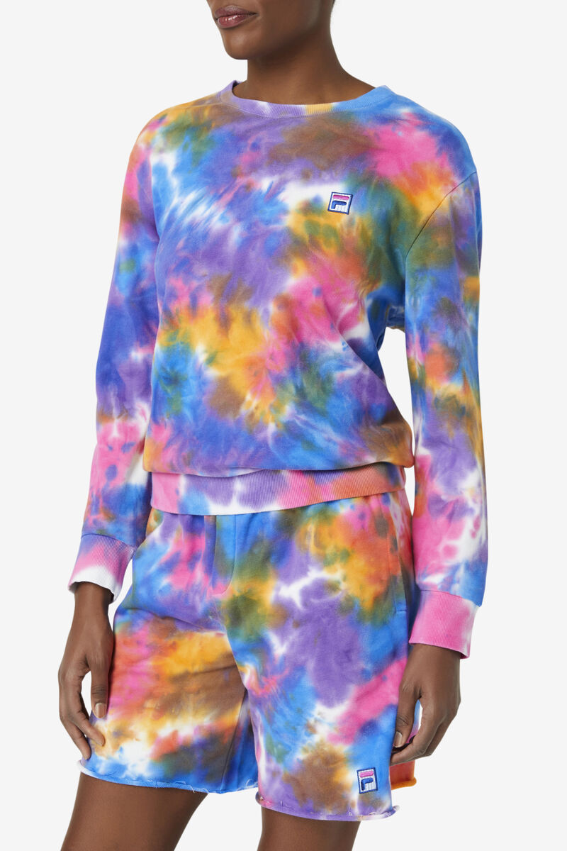 Fila Jamie Tie Dye Crewneck Tröja Tröjor Dam Olika Färger | NuTwv7Ehoso