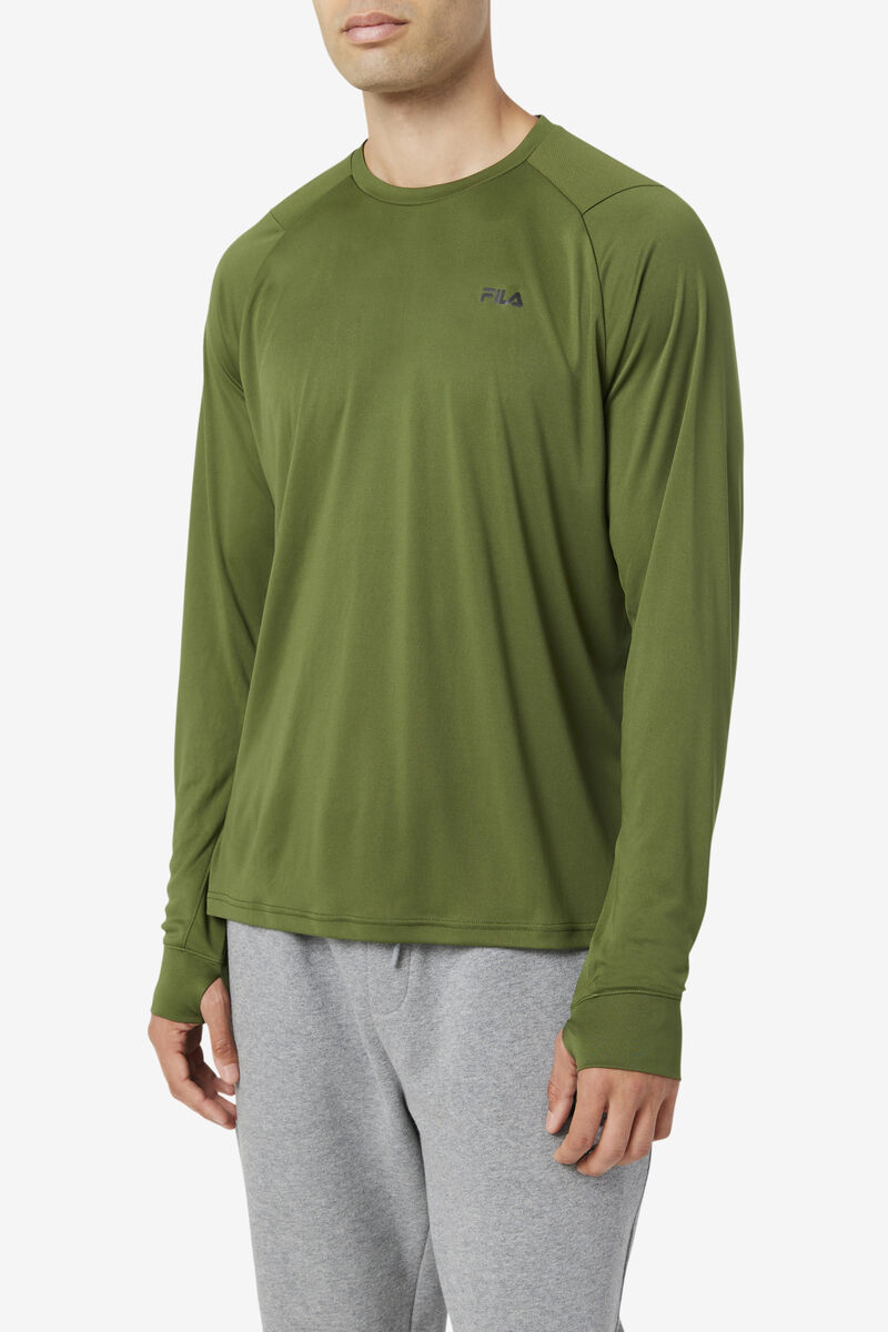 Fila Jazam Long Sleeve Crew T-shirt Herr Svarta | O7hiTFstNhJ