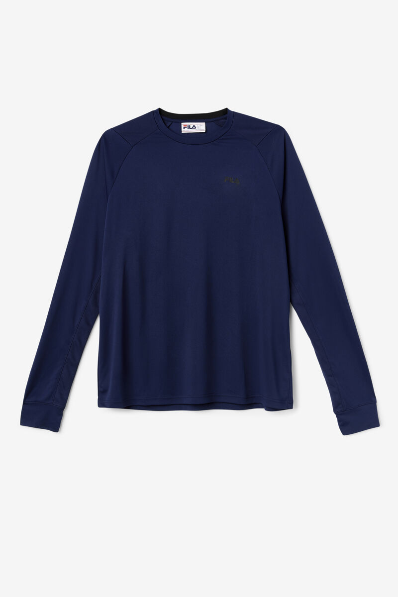 Fila Jazam Long Sleeve Crew T-shirt Herr Marinblå Svarta | UBaY7a7c5Hk