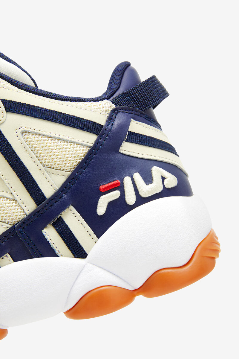 Fila Jerry Stackhouse Spaghetti Shoes | Fila Sneakers Herr Grädde Vita Marinblå | ryAKRQcueMx