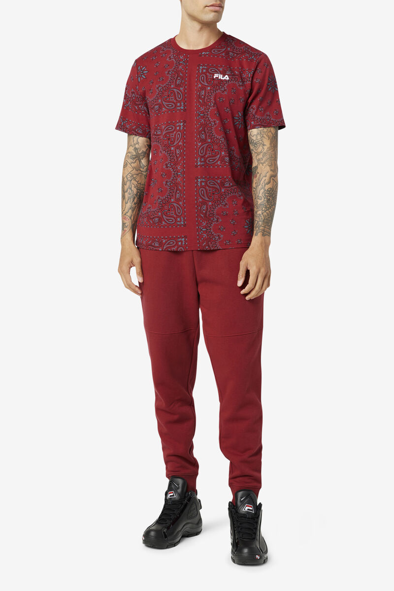 Fila Kensico T-shirt Herr Röda | 6V7SCKBIRor