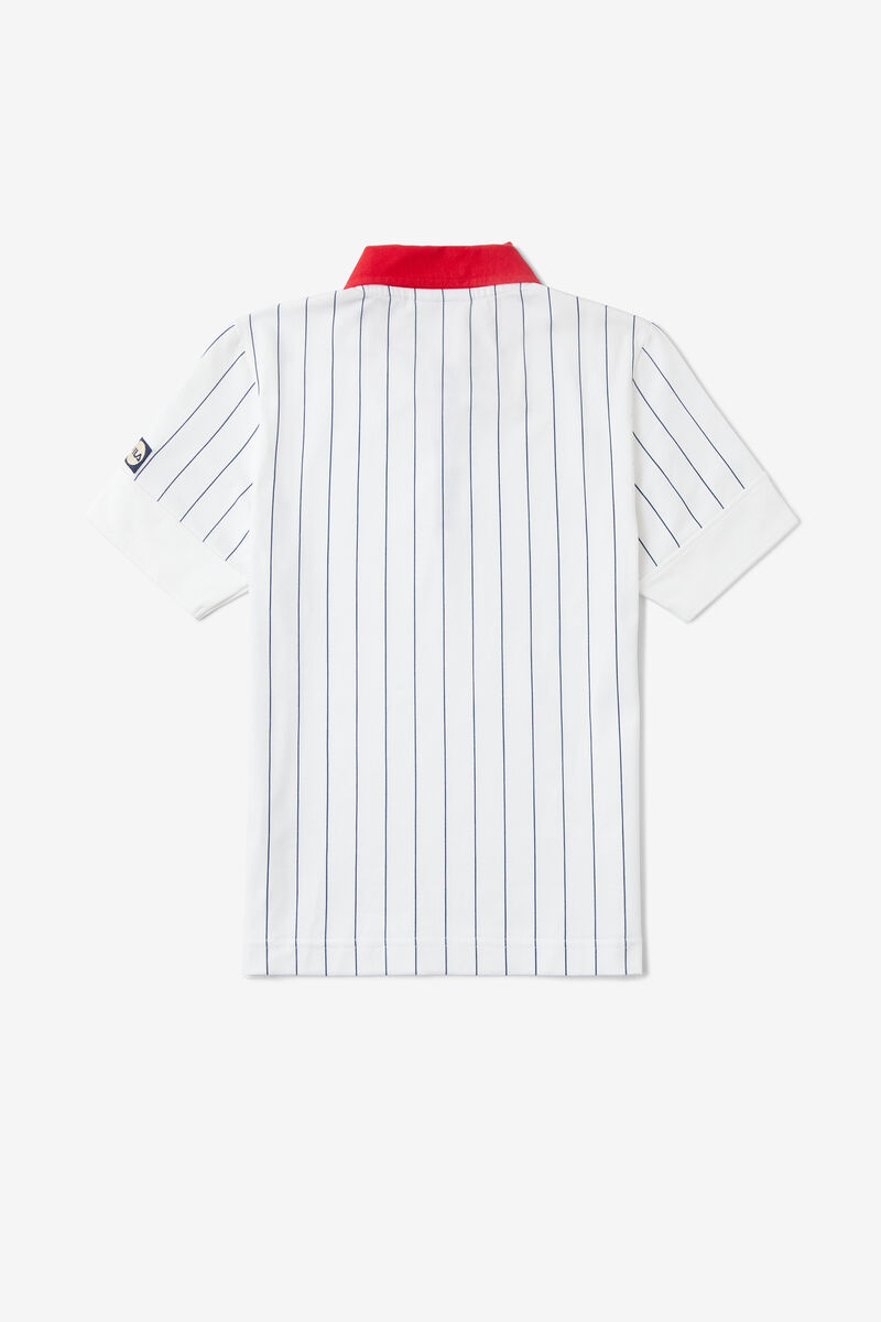 Fila Lacy Premium Polo Polo Shirt Dam Vita Röda Marinblå | HV5DFnXyW2U