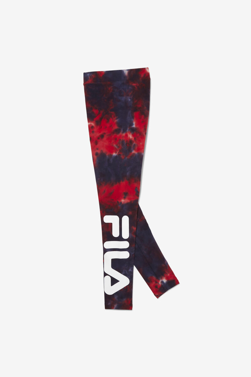 Fila Laila Tie Dye Legging Leggings Dam Marinblå Röda | Ek3yXcqtj2G