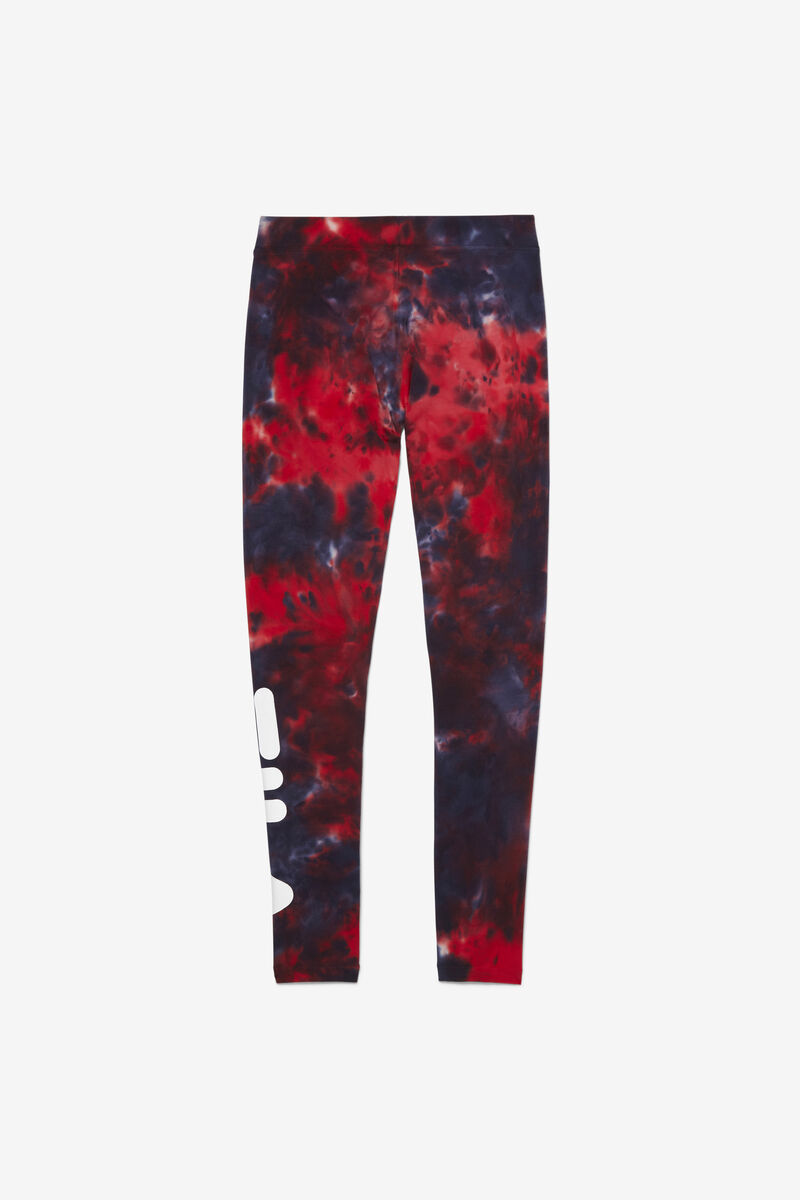 Fila Laila Tie Dye Legging Leggings Dam Marinblå Röda | Ek3yXcqtj2G