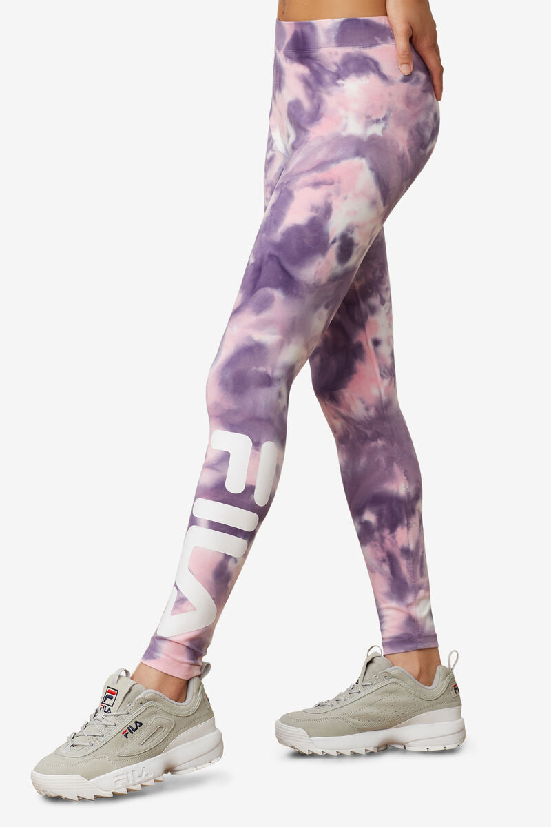 Fila Laila Tie Dye Legging Leggings Dam Lila Rosa | VSEaUDTxjGJ
