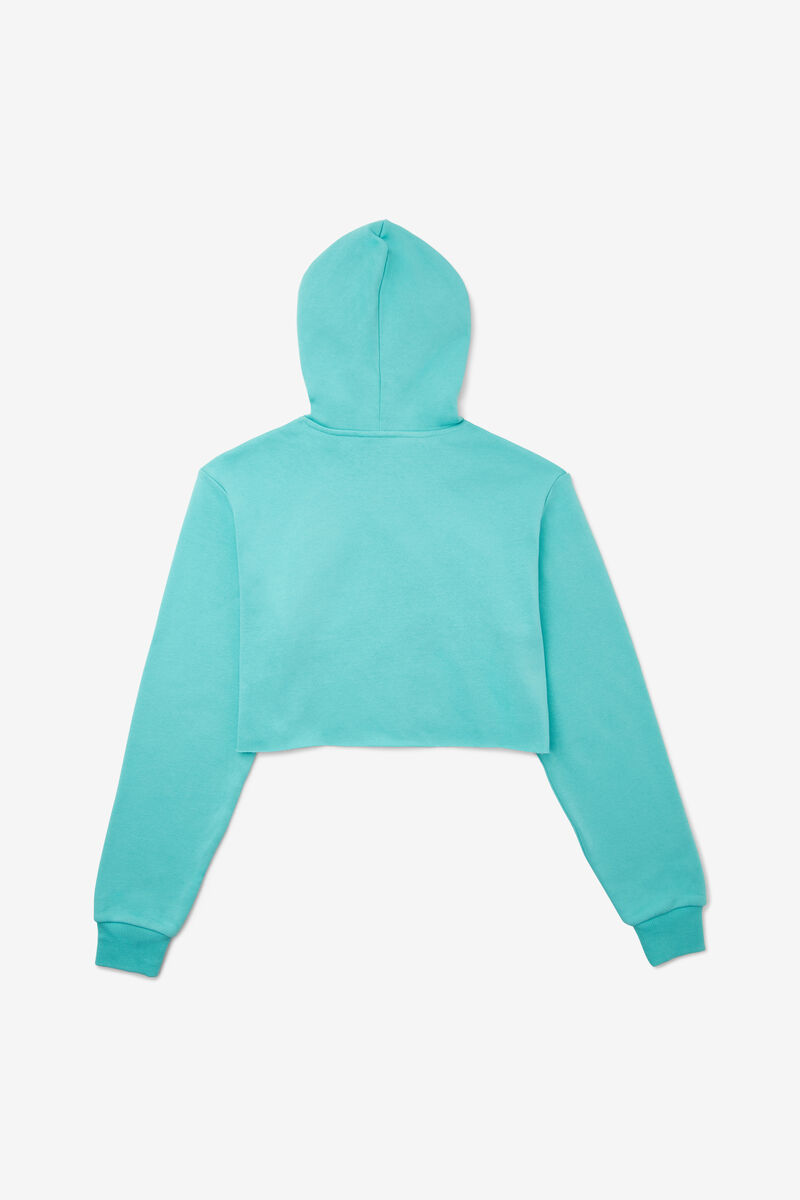 Fila Lalage Cropped Hoodie Hoodie Dam Blå Turkos Vita | LdZRyHxXw3j