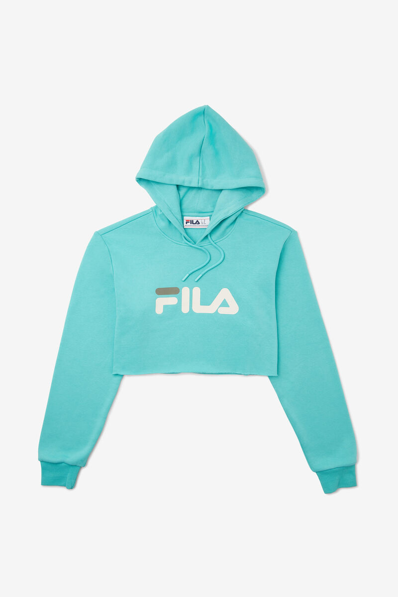 Fila Lalage Cropped Hoodie Hoodie Dam Blå Turkos Vita | LdZRyHxXw3j