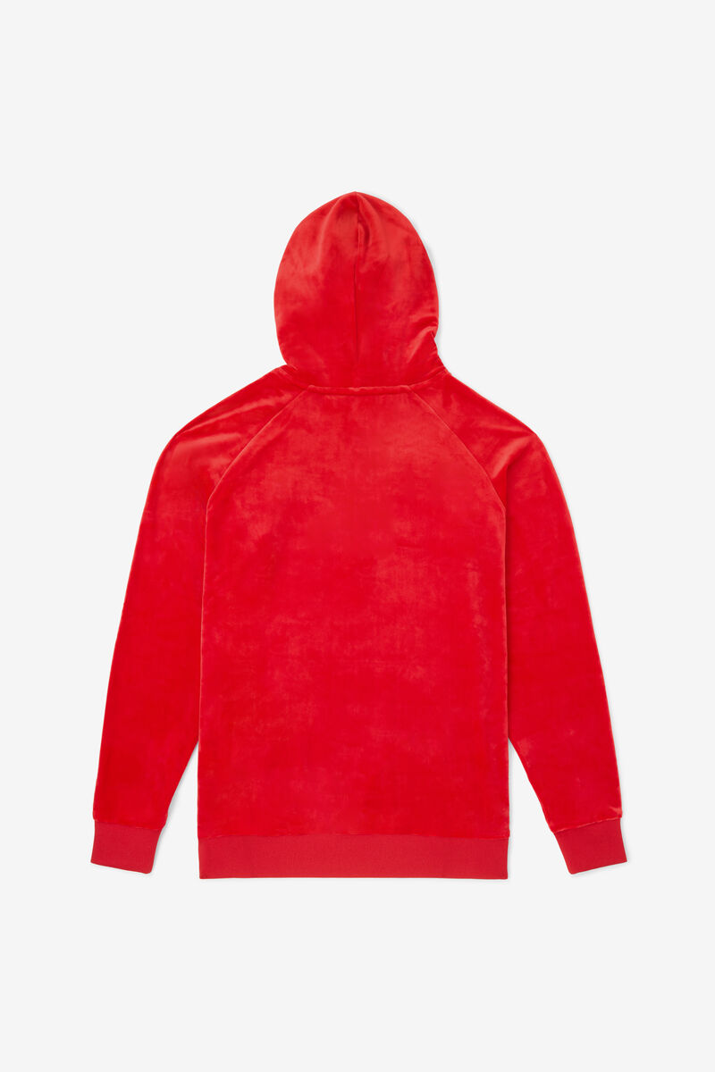 Fila Laurent Velour Hoodie Hoodie Herr Röda | xoDVfsgZ574