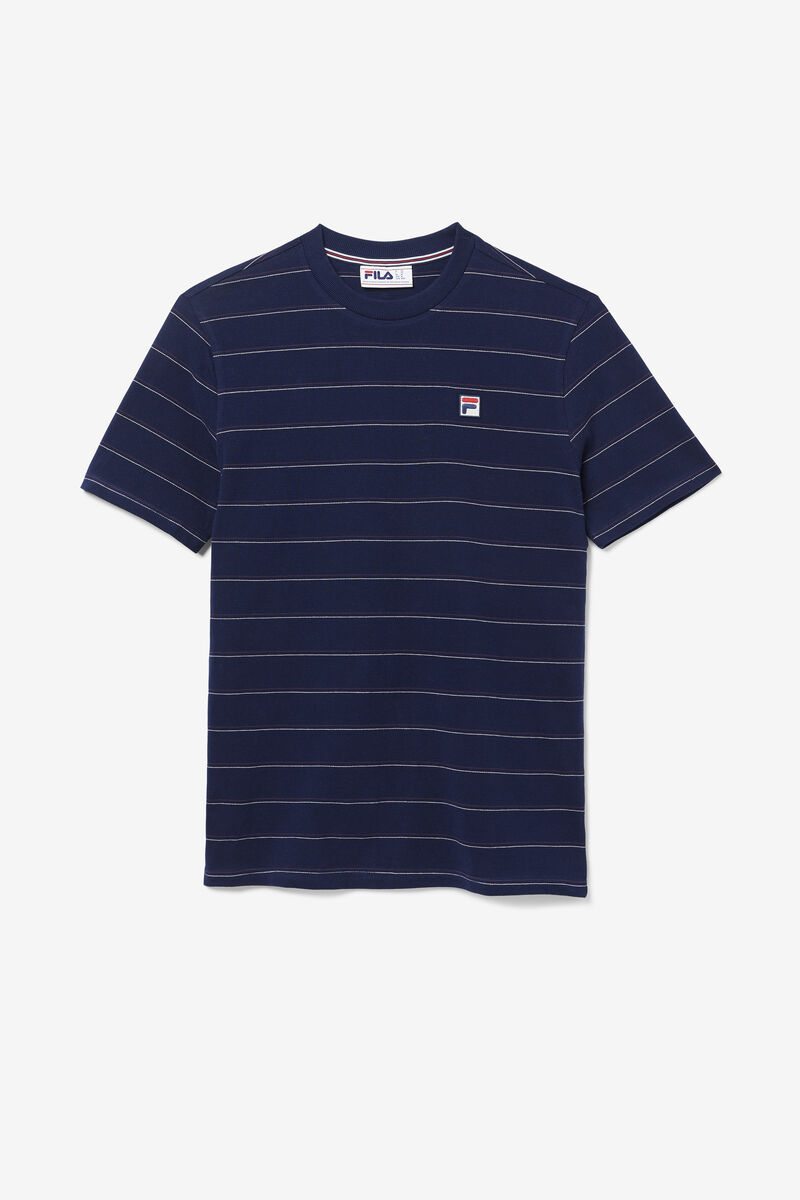 Fila Leon T-shirt Herr Marinblå Ljusbruna | 4FFpPERUQxZ