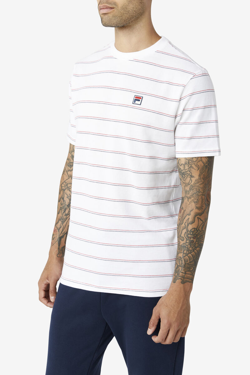 Fila Leon T-shirt Herr Vita Röda Marinblå | fyWf2fFRVhf