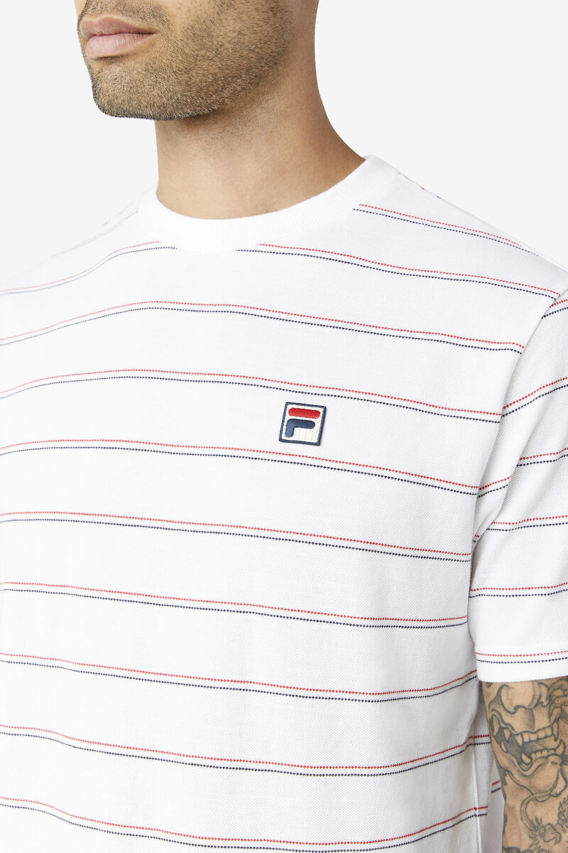 Fila Leon T-shirt Herr Vita Röda Marinblå | fyWf2fFRVhf