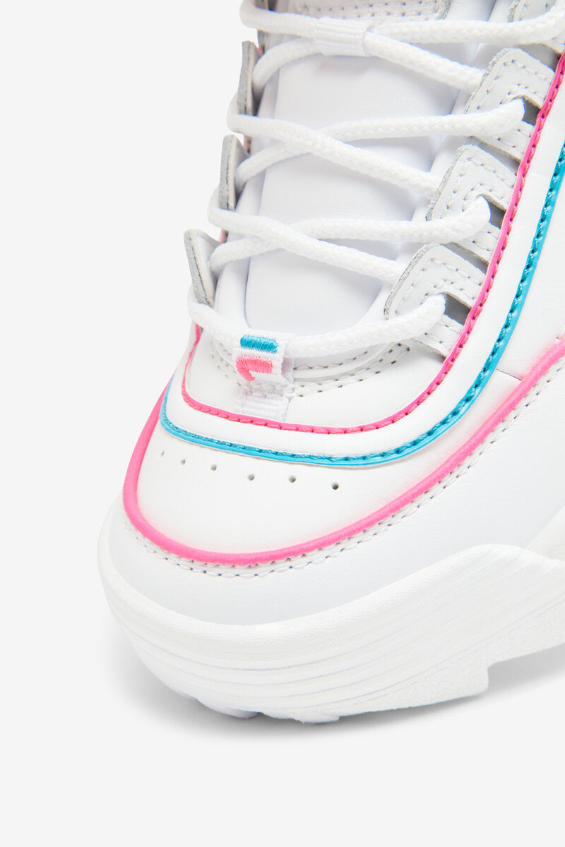 Fila Little Disruptor 2 Contrast Piping Platform Skor Barn Vita Rosa Blå | pGg2aaSQNTC