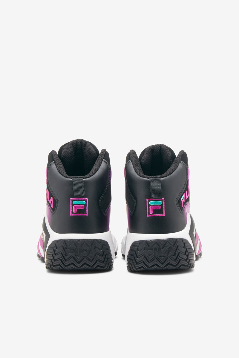 Fila Little Mb Basketskor Barn Svarta Lila Gröna Blommiga Vita | dHS9Femnfru