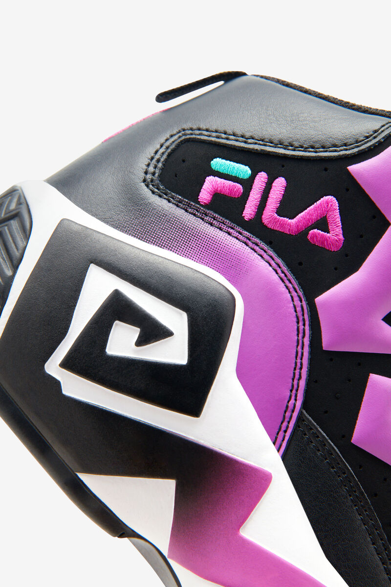 Fila Little Mb Basketskor Barn Svarta Lila Gröna Blommiga Vita | dHS9Femnfru