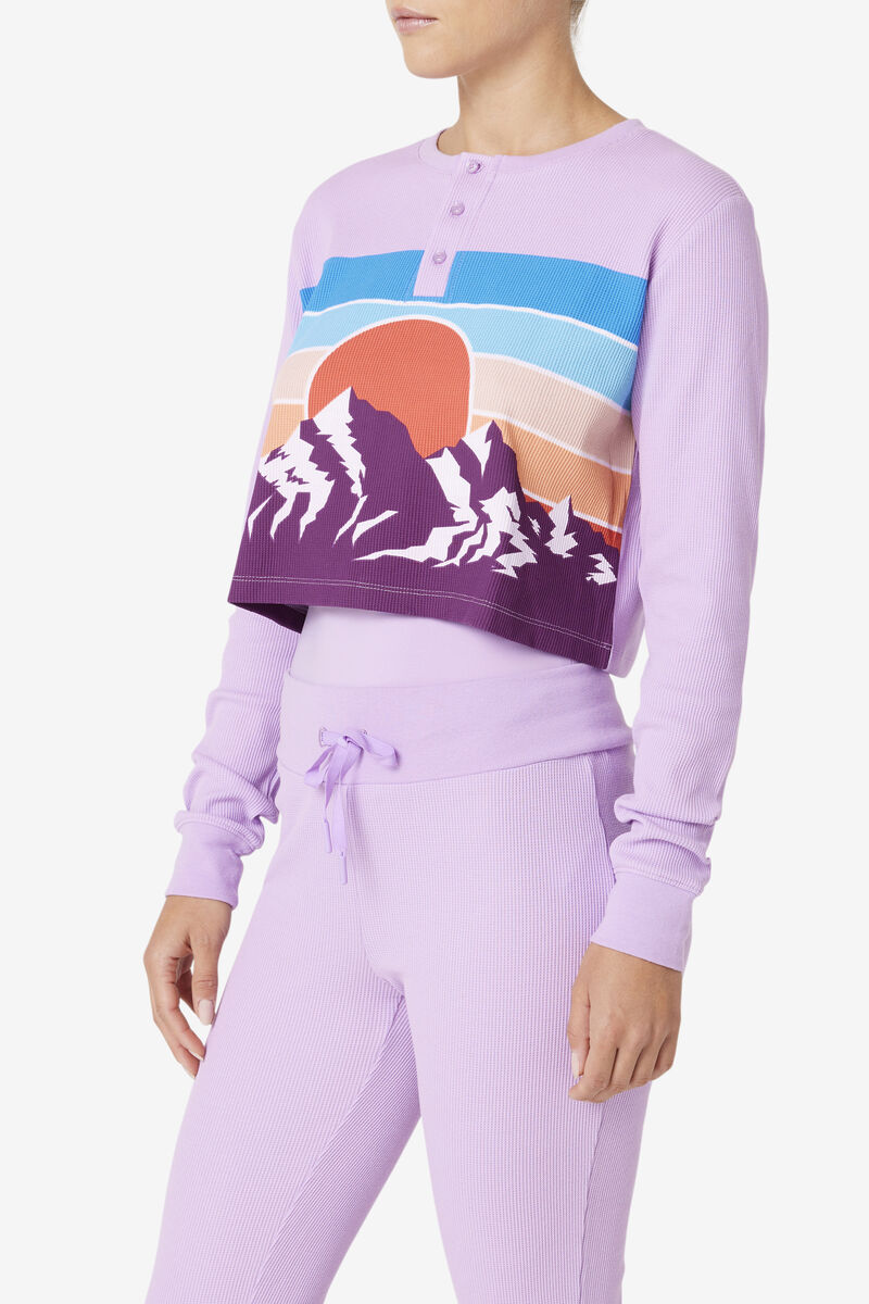 Fila Liza Thermal Henley Träningsoverall Dam Lavendel | EWuDHAZnrg2