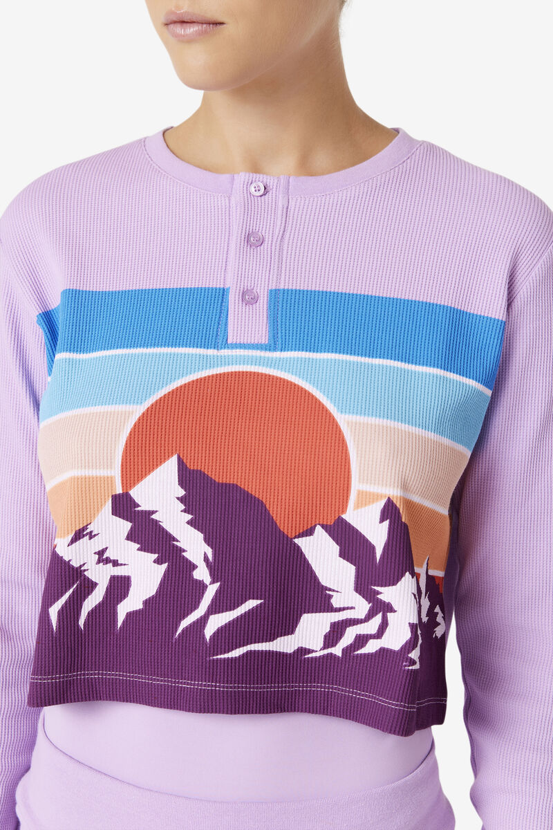 Fila Liza Thermal Henley Träningsoverall Dam Lavendel | EWuDHAZnrg2