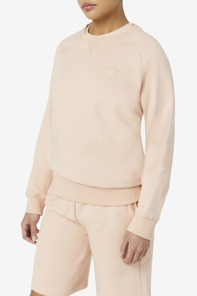 Fila Logan Crewneck Tröjor Dam Ljusgula | 9NAe8bbLQGV