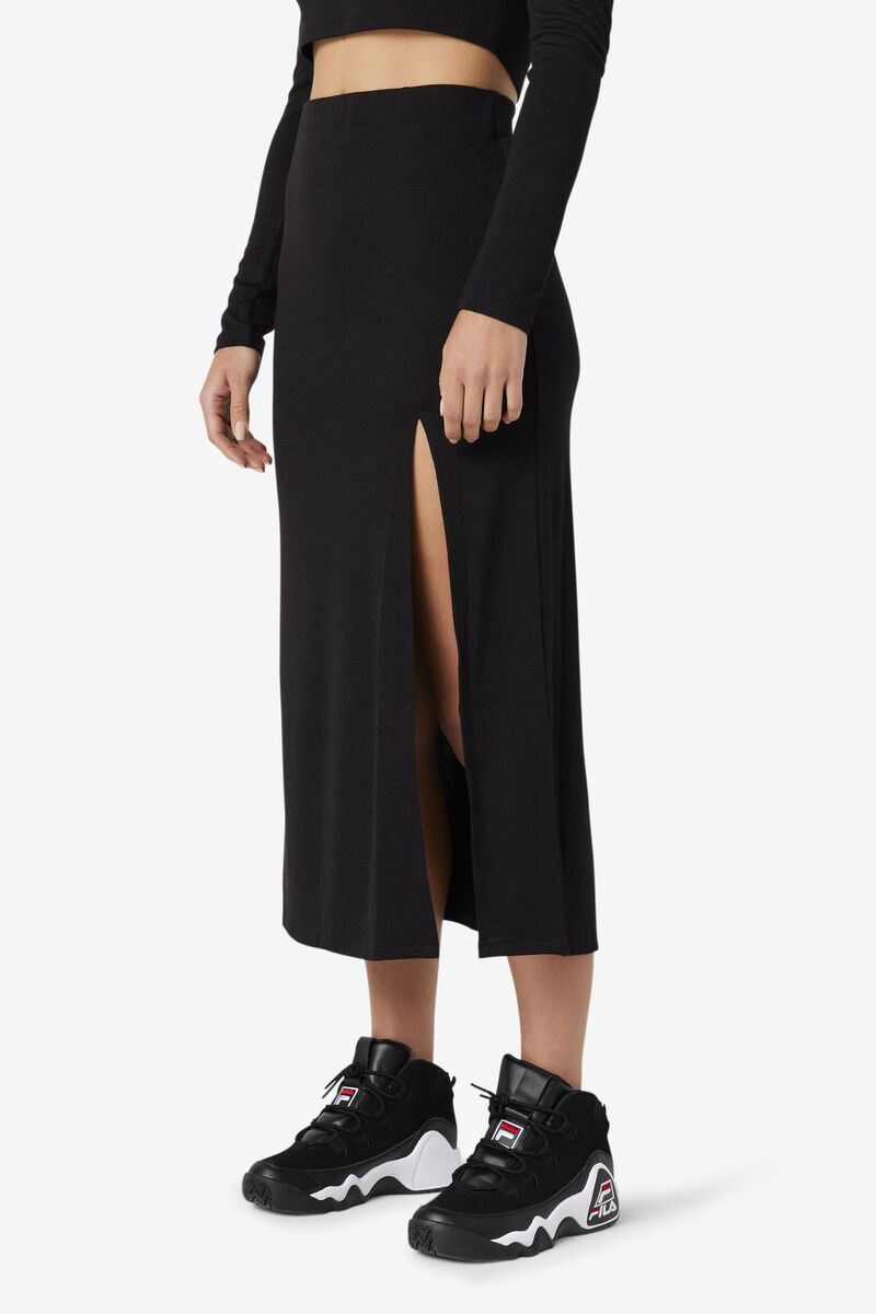 Fila Londyn Midi Skirt Kjolar Dam Svarta | DrWtwKvaMcK