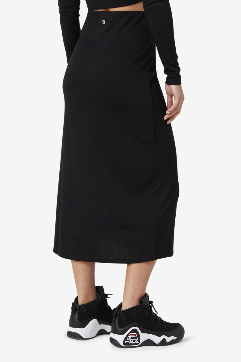 Fila Londyn Midi Skirt Kjolar Dam Svarta | DrWtwKvaMcK