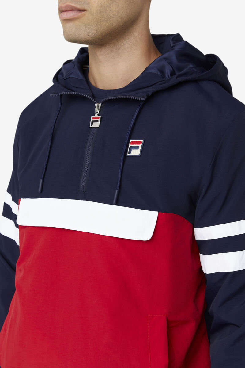 Fila Macker 3 Vind Jacket Jacka Herr Marinblå Röda Vita | VoEzDAn6rEZ