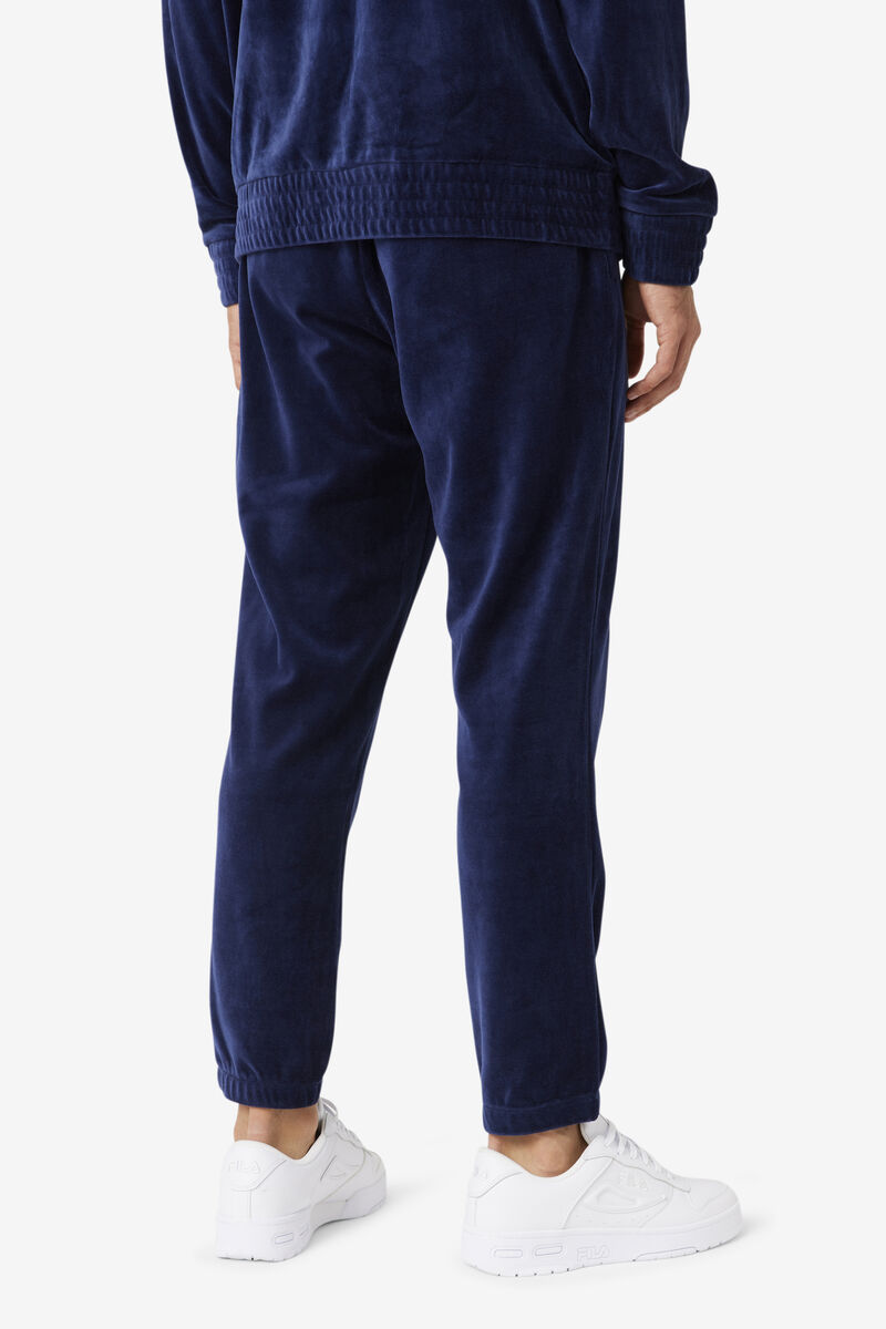 Fila Mansur Velour Pant Byxor Herr Marinblå Vita Röda | KqfYsY6HWYZ