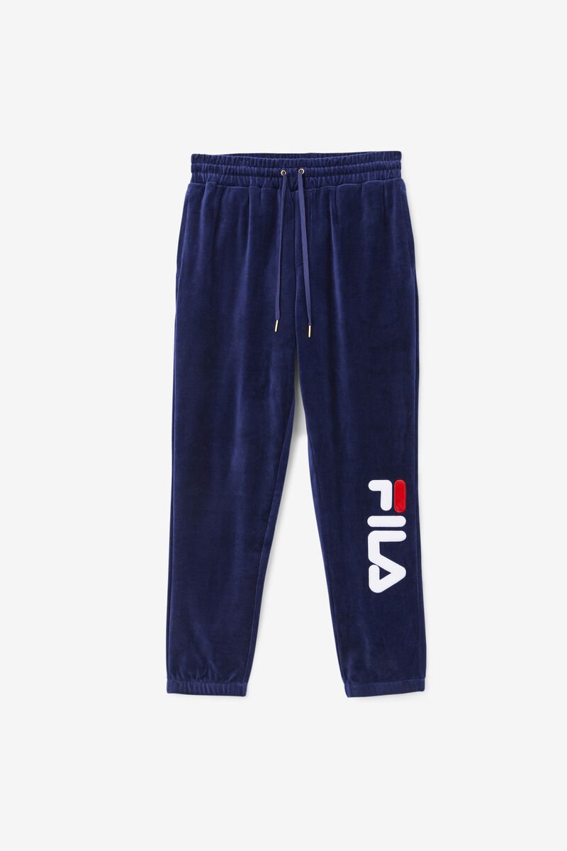 Fila Mansur Velour Pant Byxor Herr Marinblå Vita Röda | KqfYsY6HWYZ