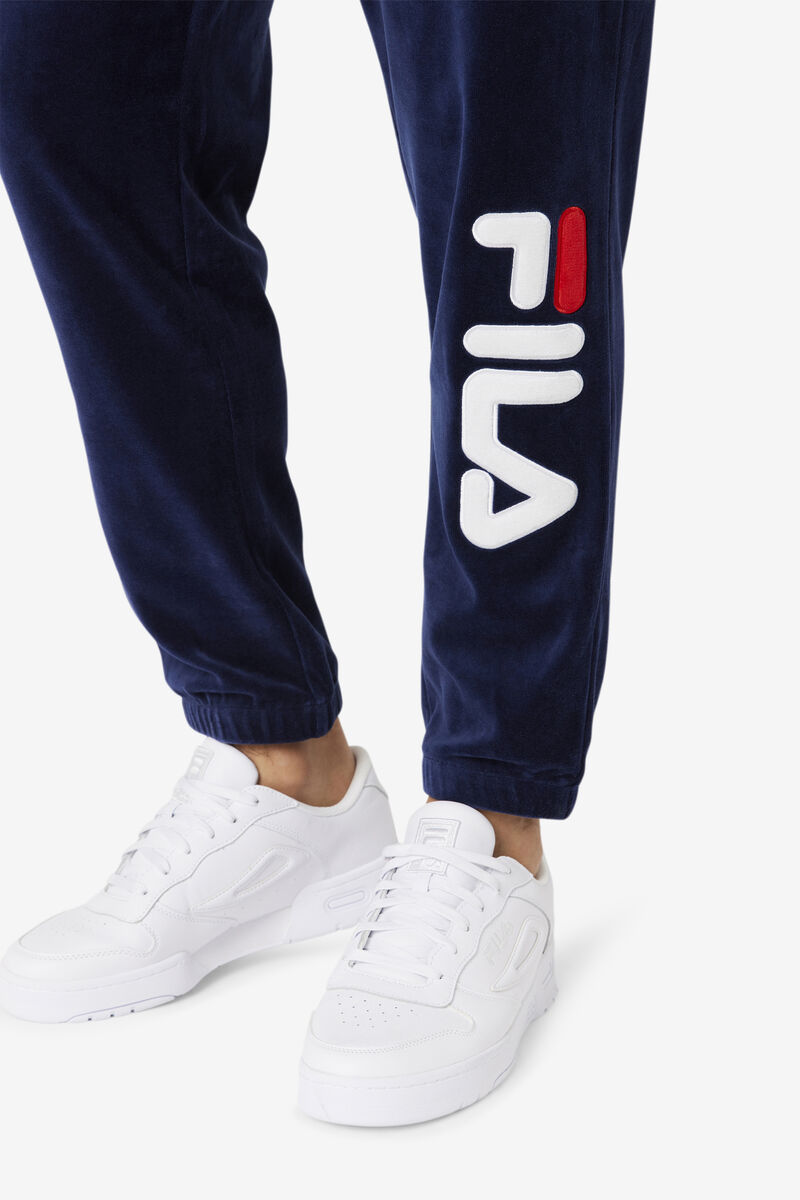 Fila Mansur Velour Pant Träningsoverall Herr Marinblå Vita Röda | EZVtbf6tVJI