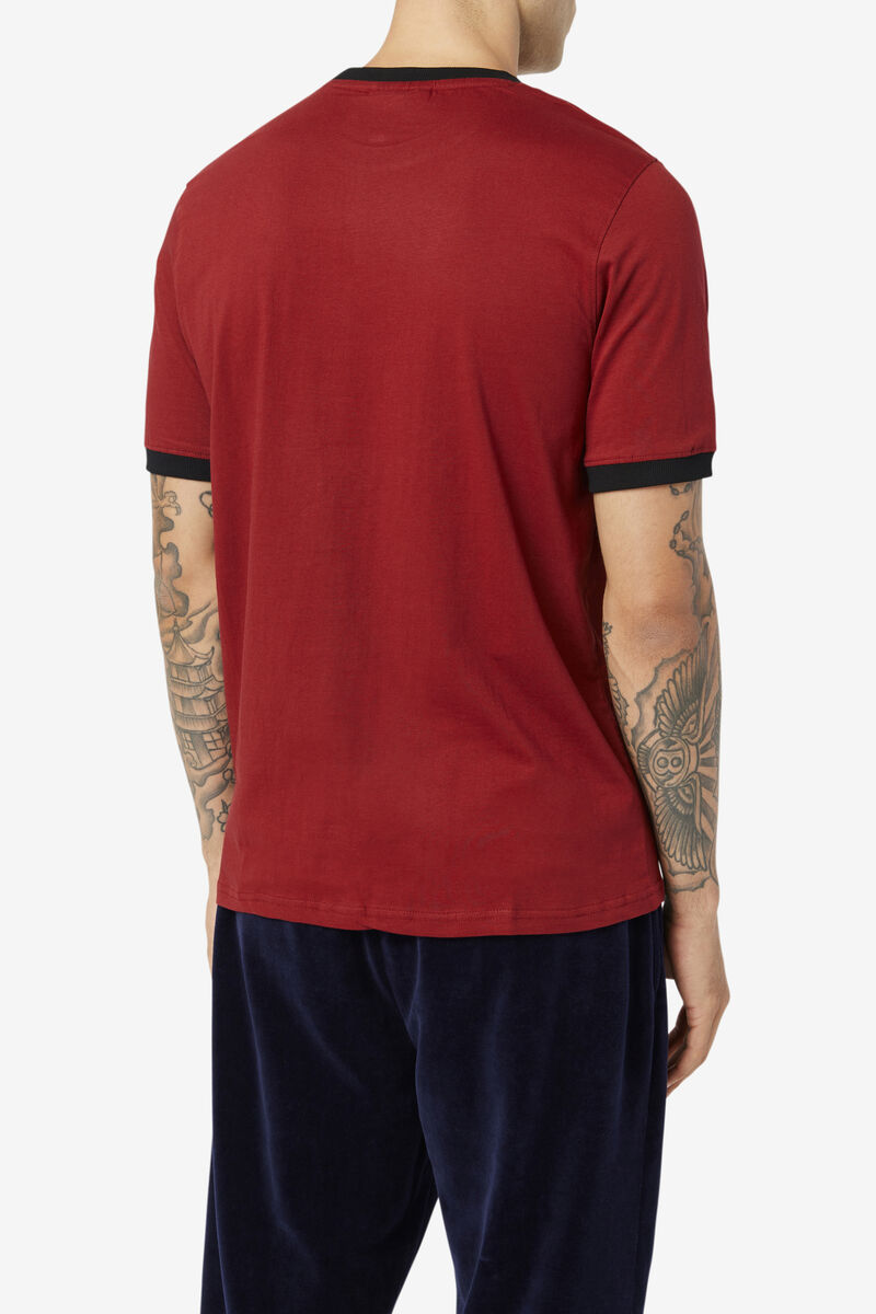 Fila Marconi Ringer T-shirt Herr Svarta | pPvOQtEZuOh