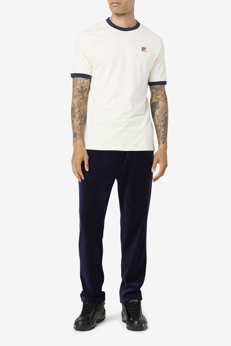 Fila Marconi Ringer T-shirt Herr Vita Marinblå | nWZ2NsPWnmO