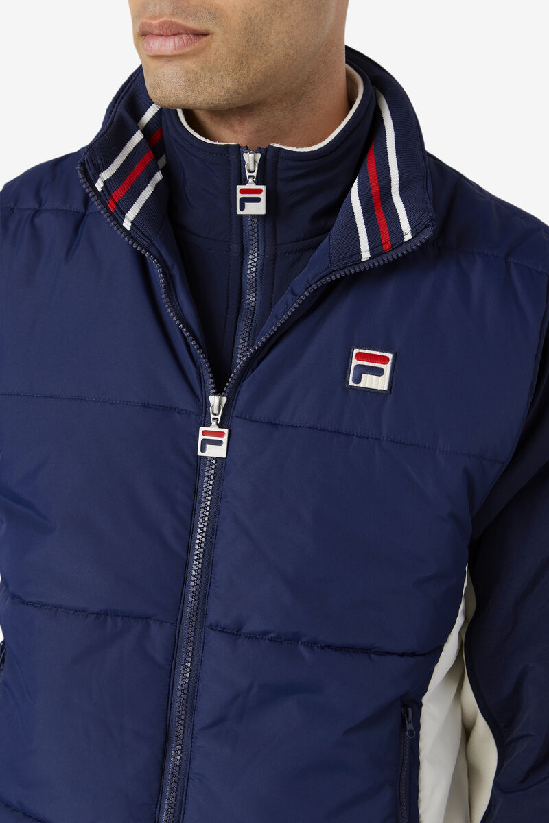 Fila Matias Vest Casual Kappor Herr Marinblå | Vt5RxpiuDDl