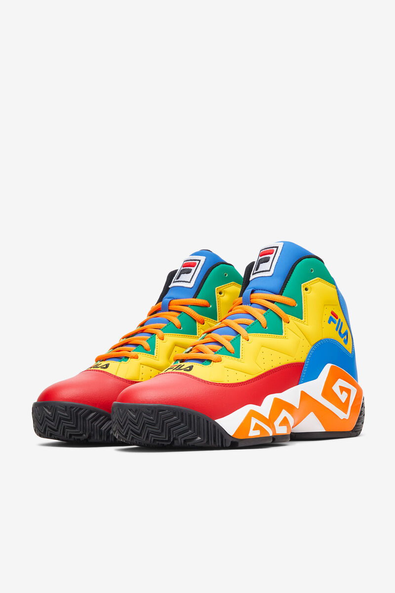 Fila Mb Basketball Shoes | Fila Sneakers Herr Röda Kungsblått Blå Citron | 8EYkUqM4p88