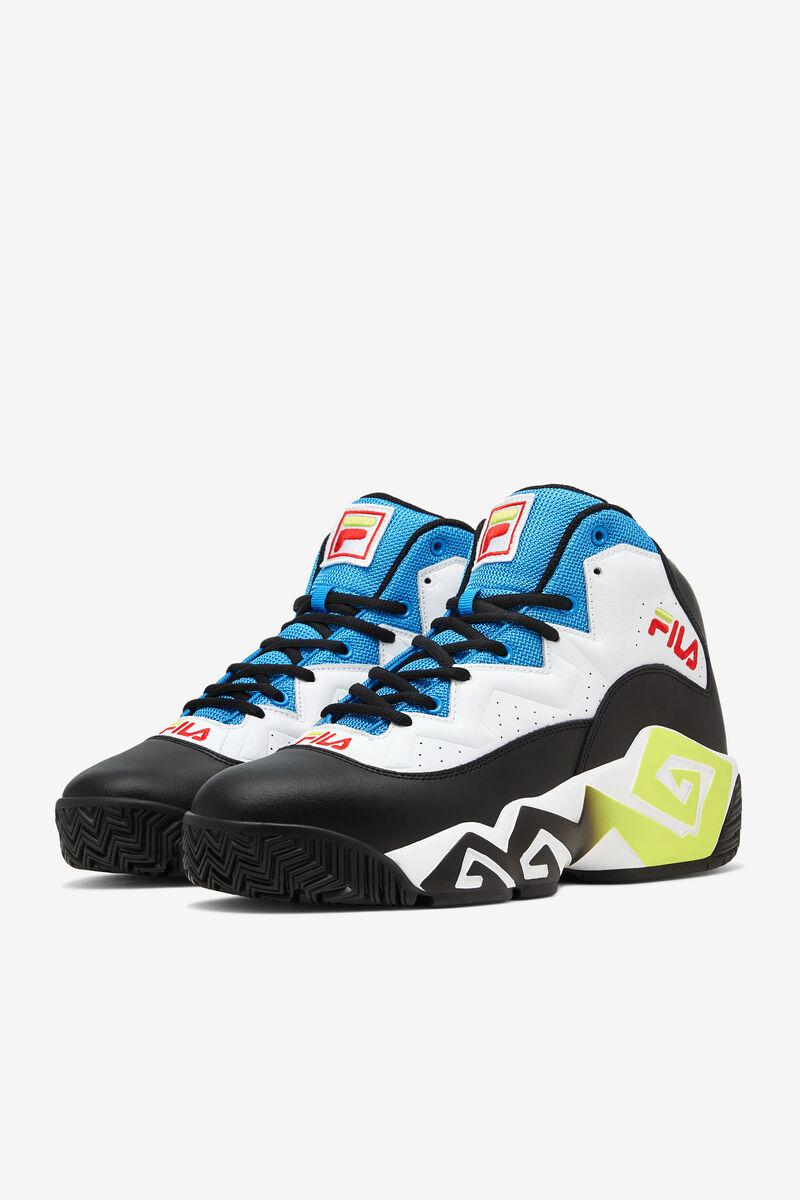 Fila Mb Retro Basketball Shoes | Fila Sneakers Herr Vita Svarta Blå | nayDoBldP9H