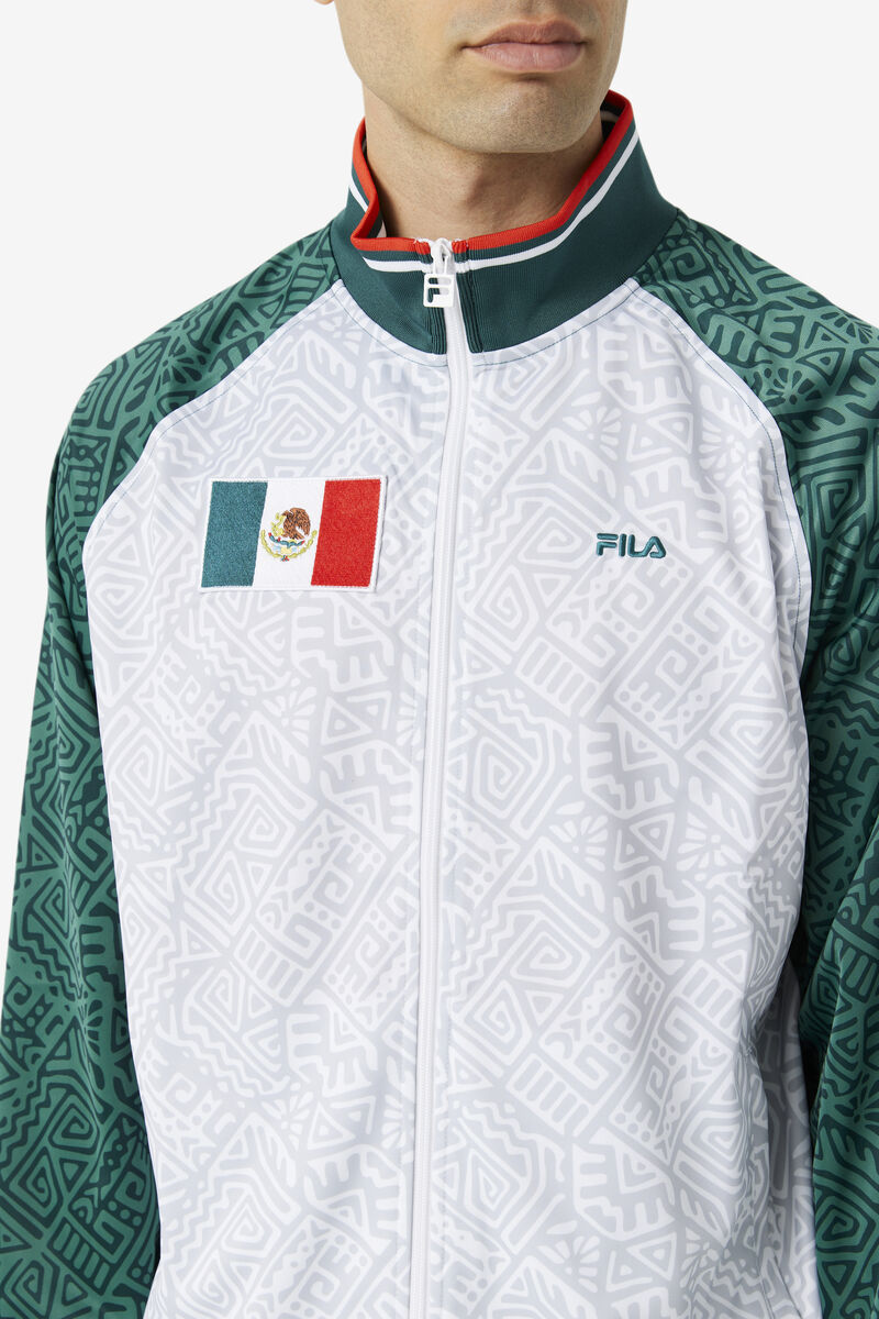 Fila Mexico Track Jacket Träningsoverall Herr Vita Röda | 6qQPhArxROG