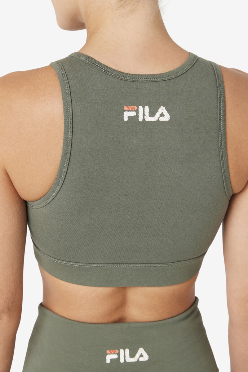 Fila Micaela Bra Top Sport Bh Dam Olivgröna | Y128td498b9