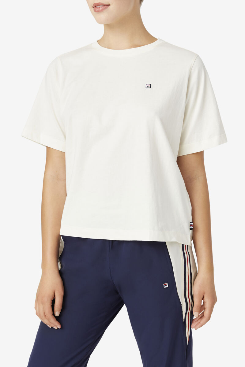 Fila Mirra Cropped T-shirt Dam Vita | PMZ62GxfRA8
