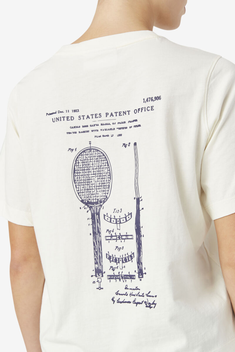 Fila Mirra Cropped T-shirt Dam Vita | PMZ62GxfRA8