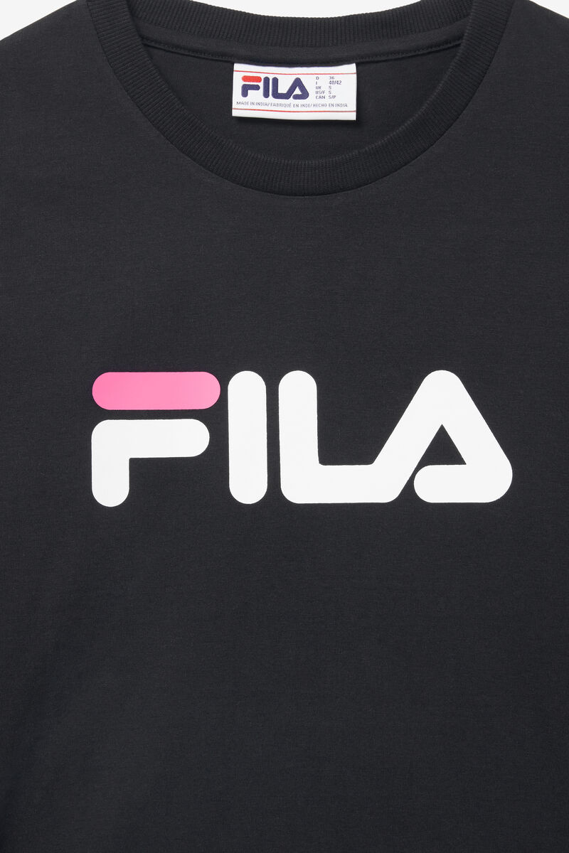 Fila Miss Eagle T-shirt Dam Svarta Vita Rosa | QiGV1ASAa6G