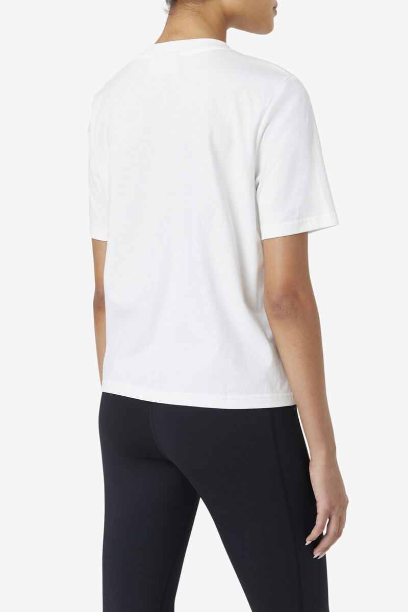 Fila Miss Eagle T-shirt Dam Vita Rosa Lila | LoaHrzmcY3C