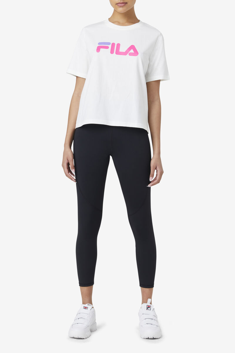 Fila Miss Eagle T-shirt Dam Vita Rosa Lila | LoaHrzmcY3C