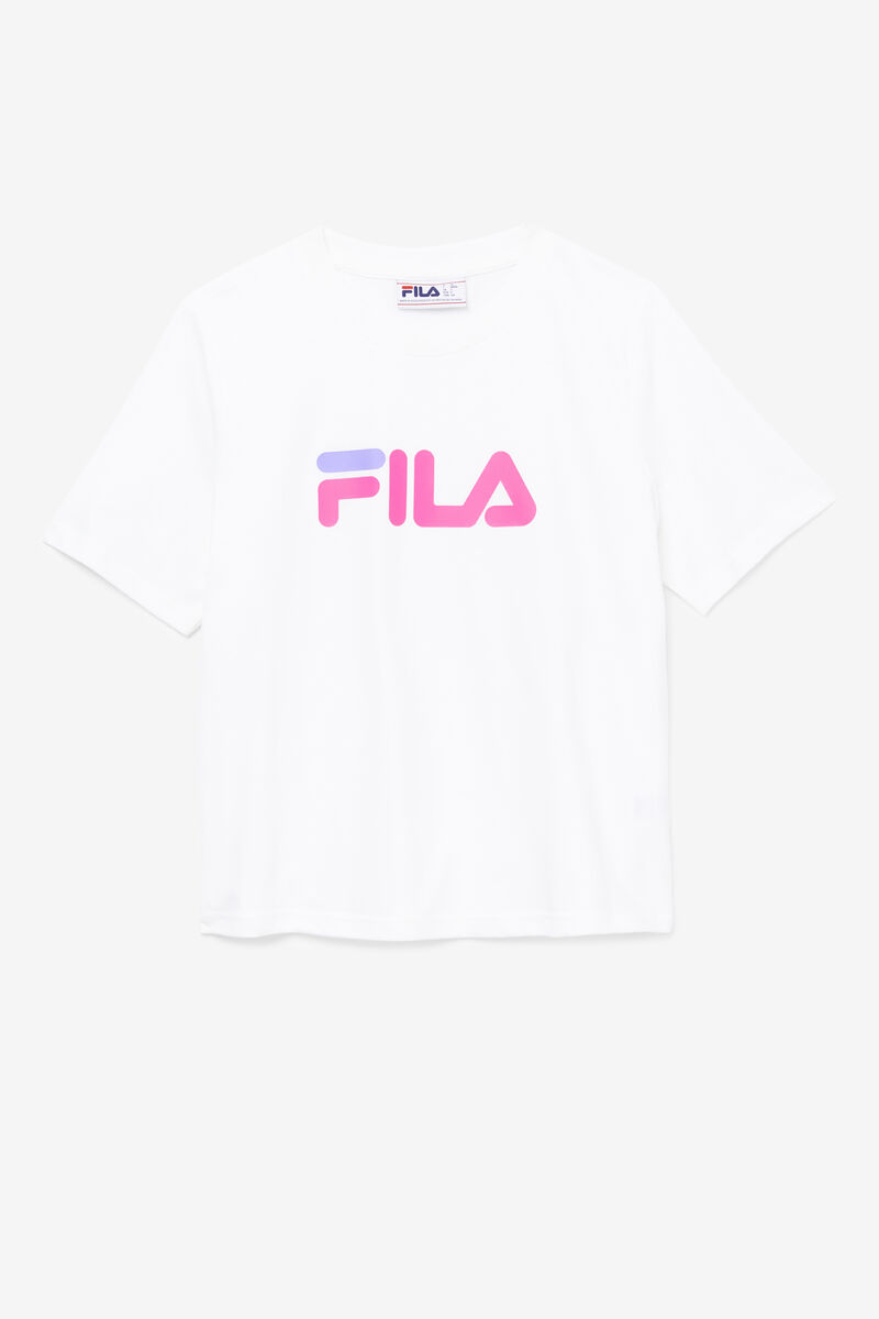 Fila Miss Eagle T-shirt Dam Vita Rosa Lila | LoaHrzmcY3C