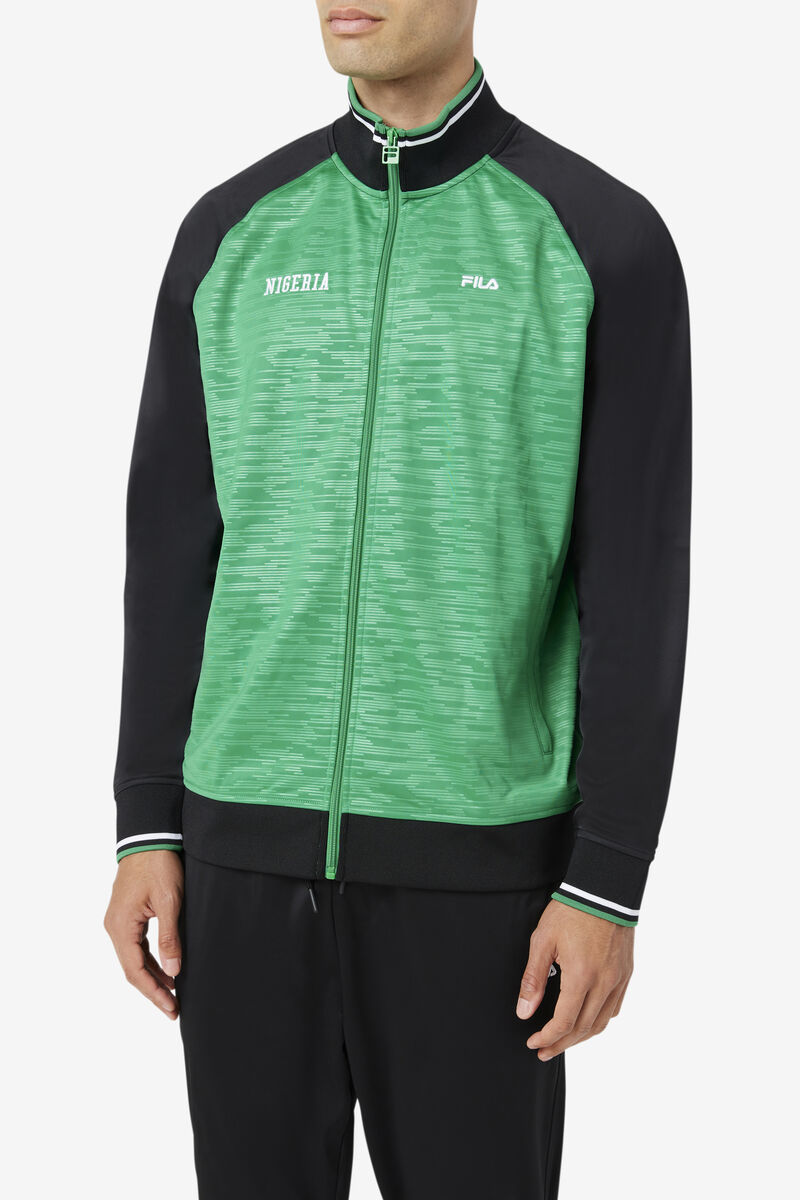 Fila Nigeria Track Jacket Träningsoverall Herr Svarta Vita | n89O8rkifCV