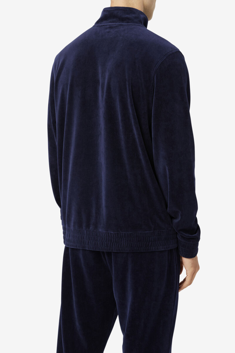 Fila O-fit Velour Jacket Jacka Herr Marinblå | CyipRUyT4VU