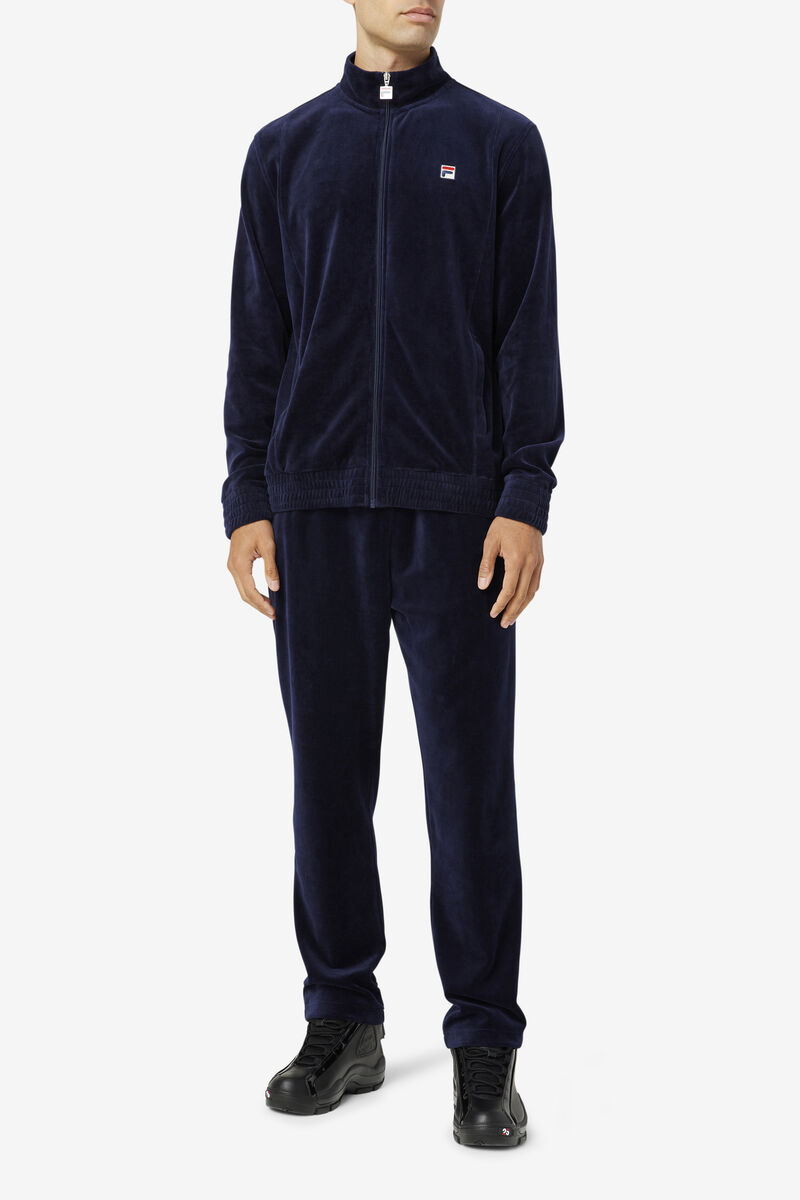 Fila O-fit Velour Jacket Jacka Herr Marinblå | CyipRUyT4VU